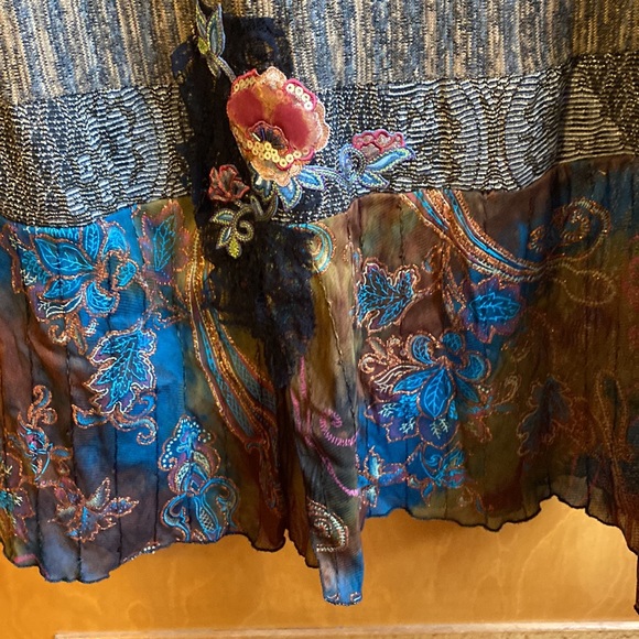 Beautiful Lee Anderson Jacket and Skirt with lace & beaded accents Size Large - Picture 5 of 15